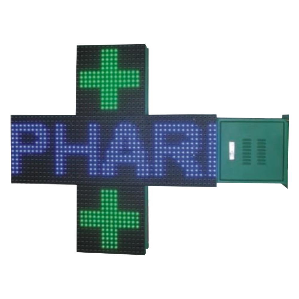 Croix de pharmacie - Bicolore