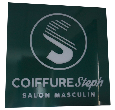 Drapeau tôle tablette rasante Enseigne Coiffeur