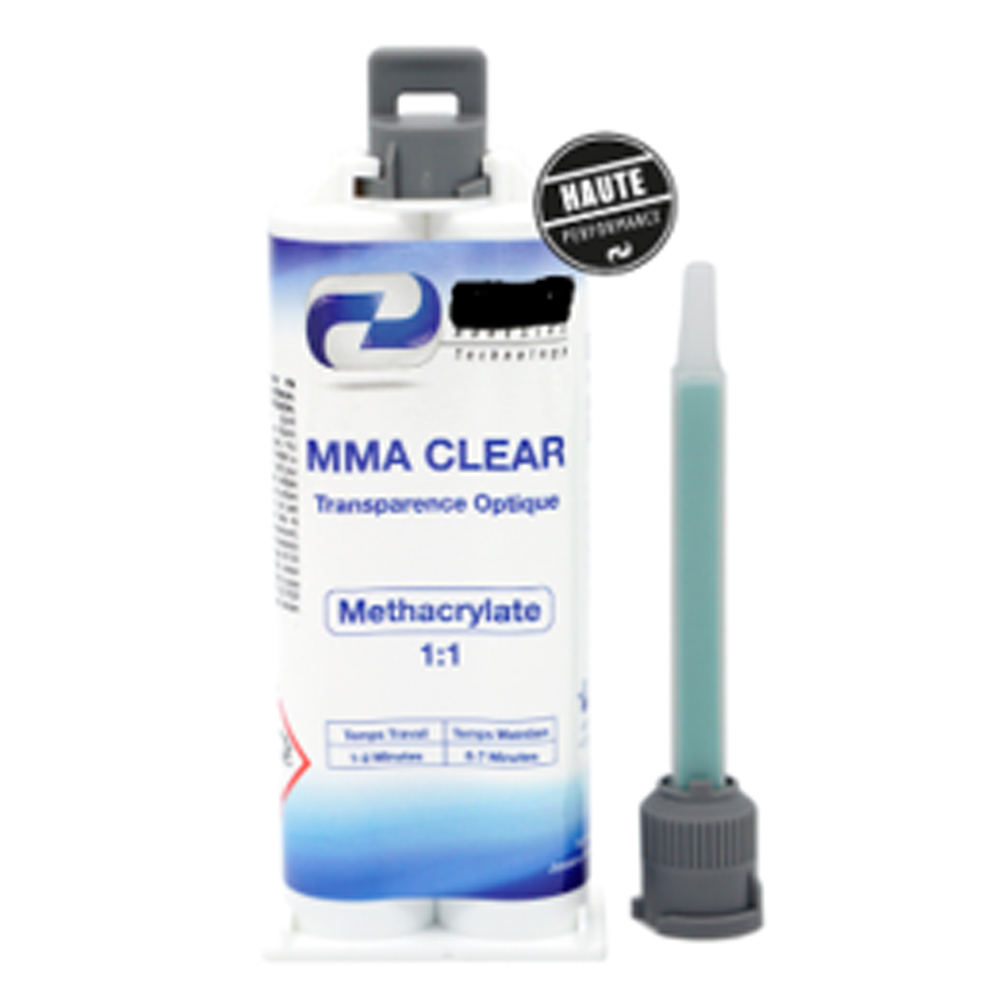 Colle Methacrylate Bi-composants transparente ou beige